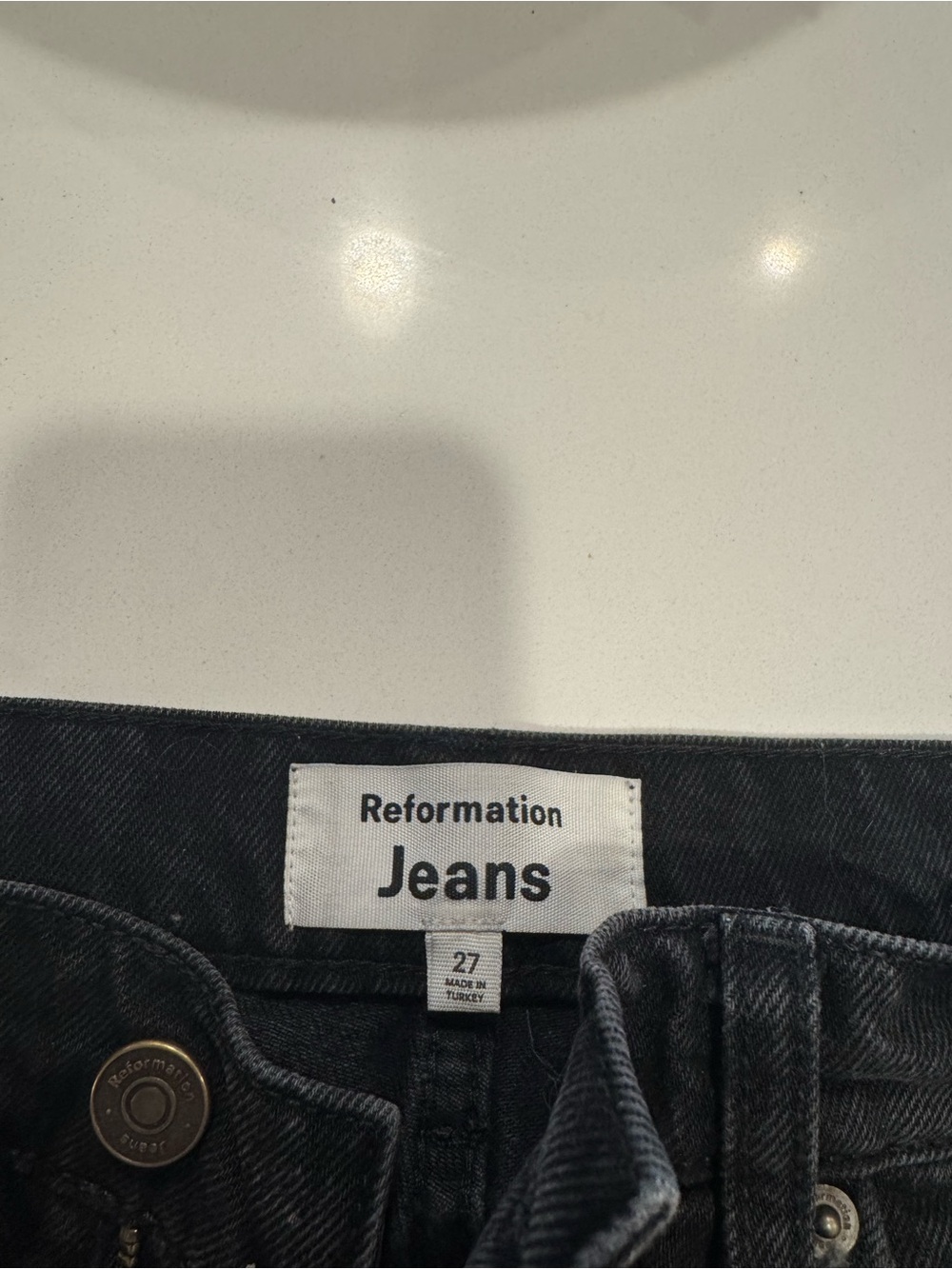 Mid-Rise Straight Jeans in Black - Picture 3 of 4